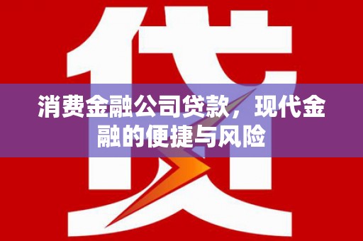 柘荣消费金融公司贷款，现代金融的便捷与风险